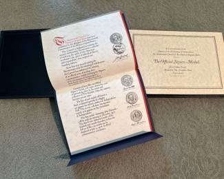 Franklin Mint Official Signers Medals Sterling Silver