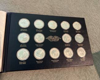 Franklin Mint Official Signers Medals Sterling Silver Proof Set 