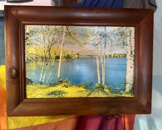 Made in Grand Rapids lighted scene 1950s Helmscene