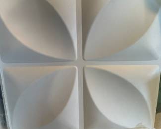 Two boxes of new Wall Flats-3 dimensional paintable wall tiles