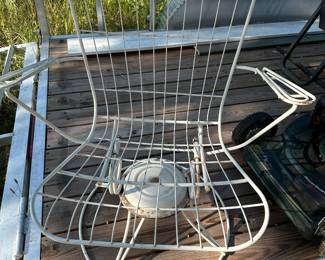 White metal vintage chair