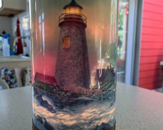 1956 Goodman lighthouse with waves and ship motion lamp in near perfect condition