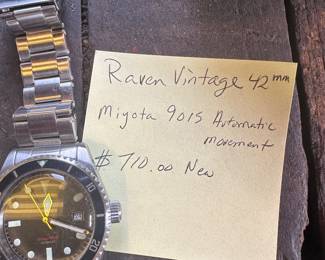 Raven vintage Miyota 9016 men's watch
