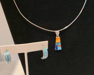 Sterling silver and turquoise jewelry