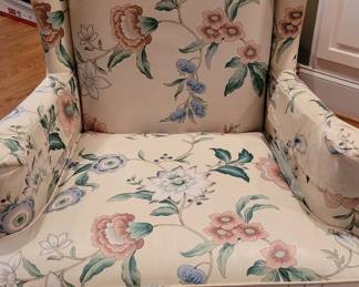 Pennsylvania House polished cotton wing back chair