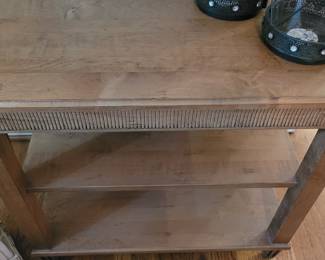 Close-up of Ethan Allen table