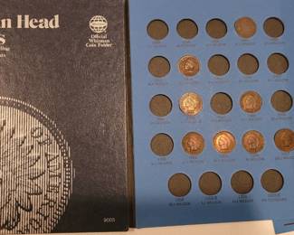 Incomplete book of Indian Head cents