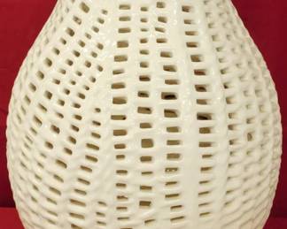 162 - Ceramic Pierced Vase 13"
