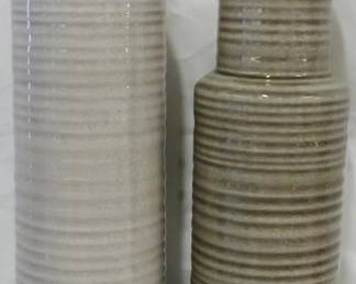 15 - Pair 2 Tone Decorative Vases 15.5"

