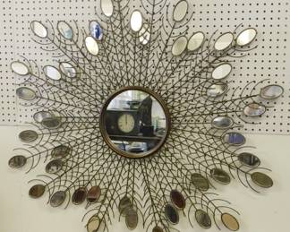 132 - Peacock Feather Design Mirror 44x44
