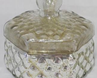 41 - Mercury Glass Covered Box 5x5"
