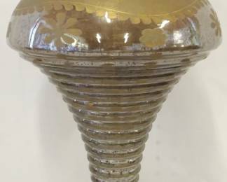 255 - Decorative Glass Lidded Jar 16"
