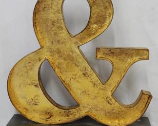 37 - Rustic Ampersand Statue 13"