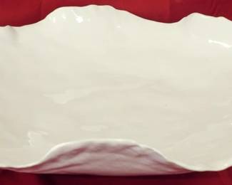 224 - Ruffled Ceramic Bowl 4x17.5"
