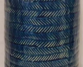 127 - Blue Decorative Pottery Vase 13"
