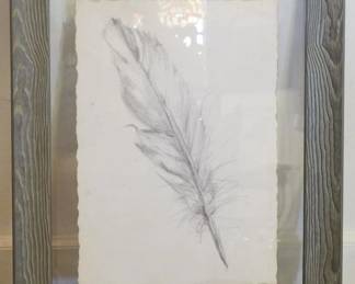 195 - Feather Print Framed 29x23
