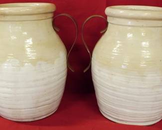 225 - Pr Handled Vases 11.5"

