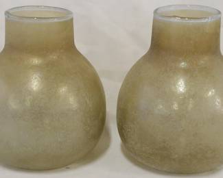 85 - Pair Glass Vases 5.5"

