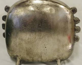 28 - Metal Footed Vase 10"
