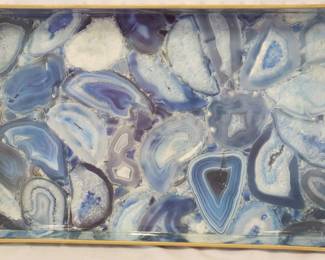 248 - Three Hand Agate Serving Tray 2x18x12
