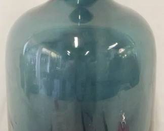 251 - Teal Glass Vase 14.5"
