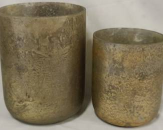 56 - Pair 2 Tier Vases 7.5x6
