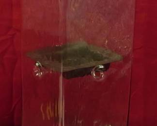 139 - Square Glass Candle Hurricane 10"
