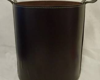 26 - Leather Bin with Handles 12x10"
