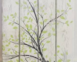 168 - Tree on Plank Wall Decor 36x24
