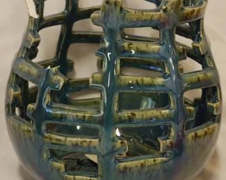 58 - Blue Vase 7.5" AS IS
