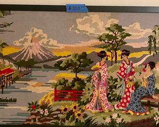 Valuable Japanese needlepoint. 