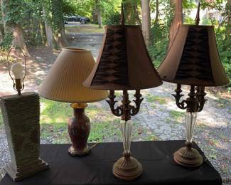 Four Ornate Lamps