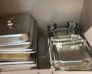 Assorted Chafing Dishes, Lids, Etc.
