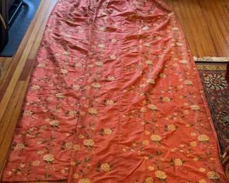 Handmade Silk Floral Drapes