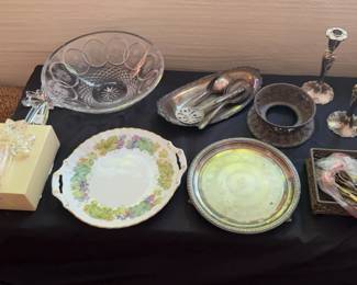 Assorted Silver, Ceramic Crystal Decor 