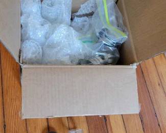 Box Of Small Jars And Lids