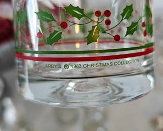 Arby's 1983 Christmas Collection Glasses