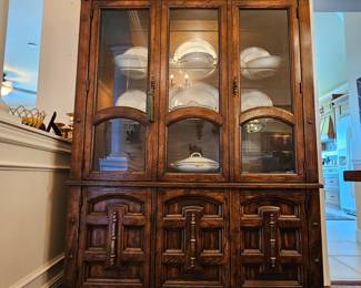 Very Nice China Cabinet with large Setting of Noritake China