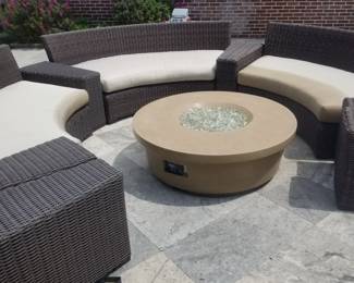 Circular conversation set; fire pit