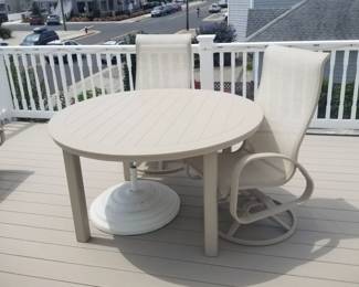 Patio dining set seats 4 - two chairs shown