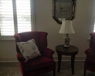 Red wing chairs - two available