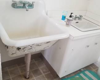 Cast iron laundry sink; handwashing sink & vanity