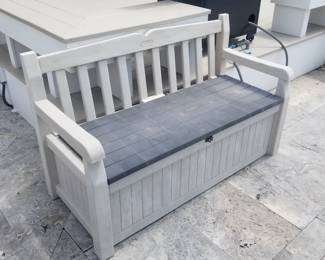 Resin storage bench