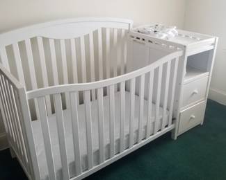 Crib and changing table