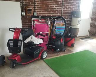 Beach chairs; central vacuum, wet vacs