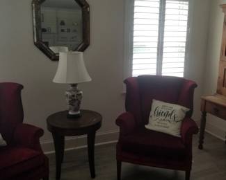 Red wing chairs - two available