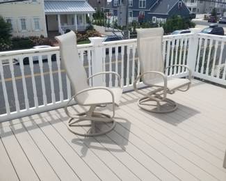 Patio dining set seats 4 - two chairs shown