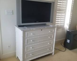 Williams Sonoma Home bedroom suite: dresser; flat screen TV