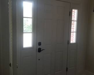 Entry door with two sidelights - interior view