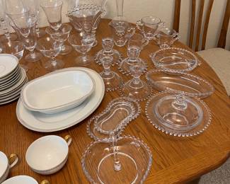 Imperial “Candlewick” glass pieces